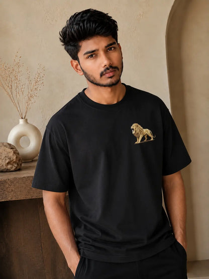 Black Over Size Printer Tee - Unisex