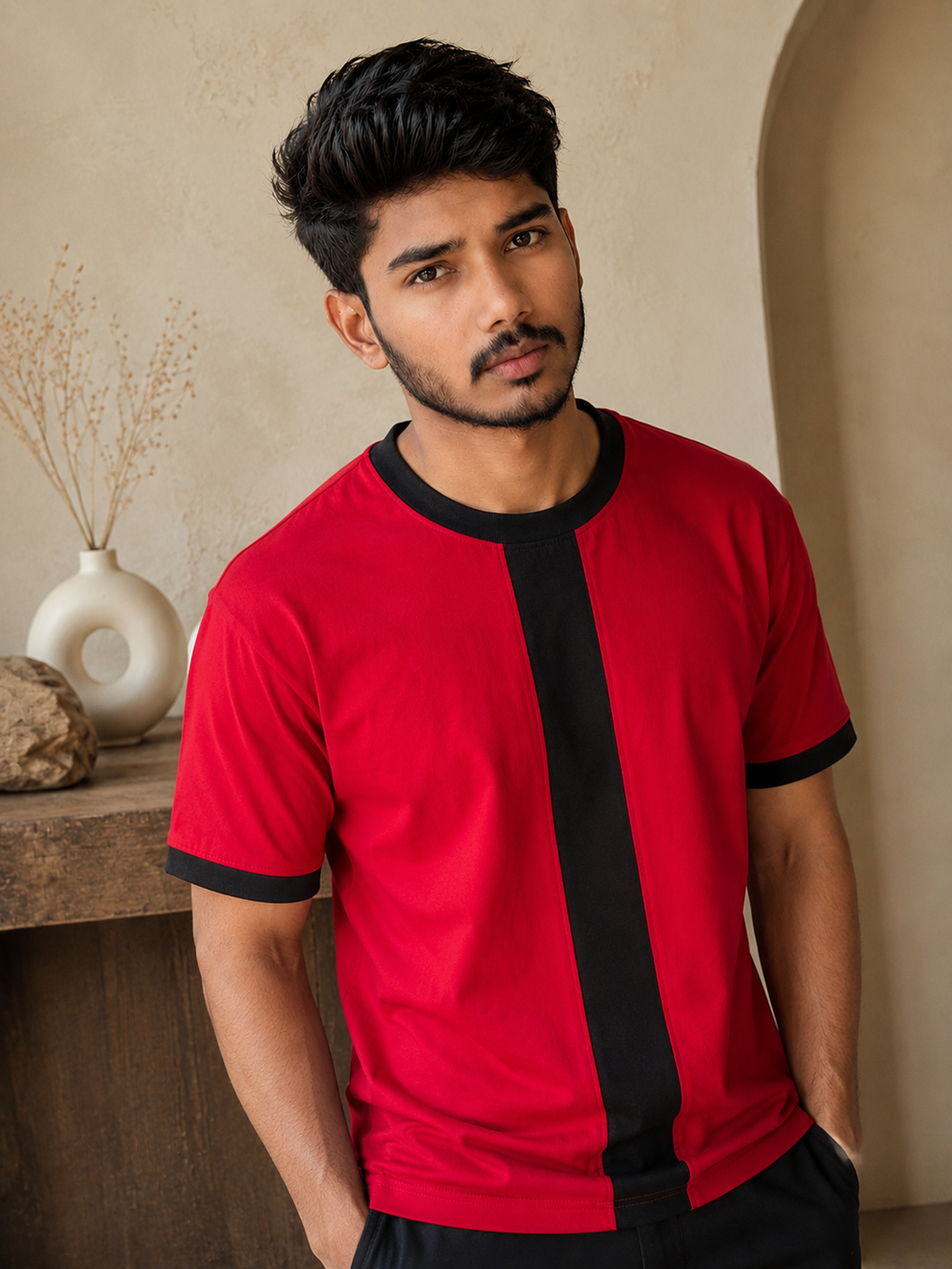 RED & BLACK BEN 10 INSPIRED T SHIRT 180 GSM