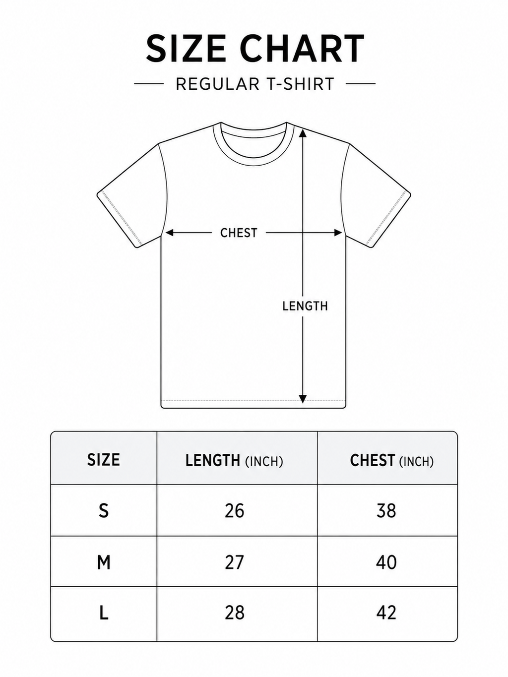 WHITE & BLACK BACK STRIPE REGULAR SIZE TEE 180 GSM